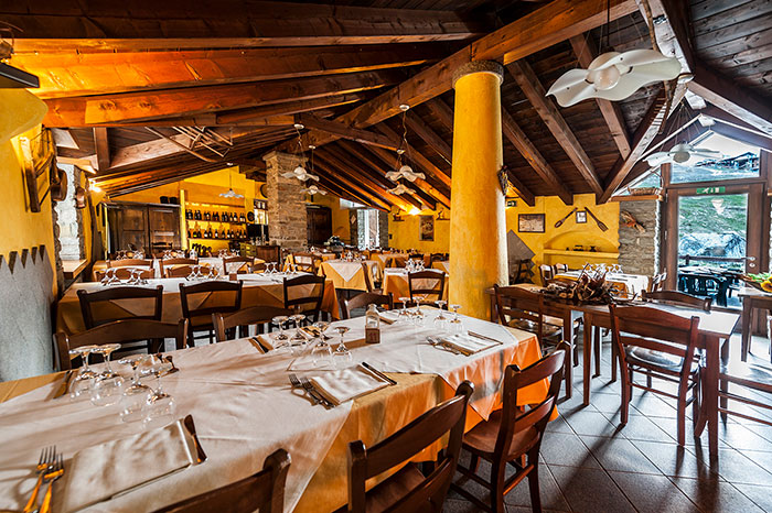 Hotel restaurant in Cervinia