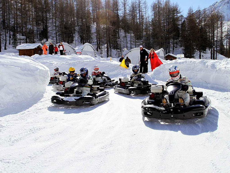 Pista di ice kart a Cervinia