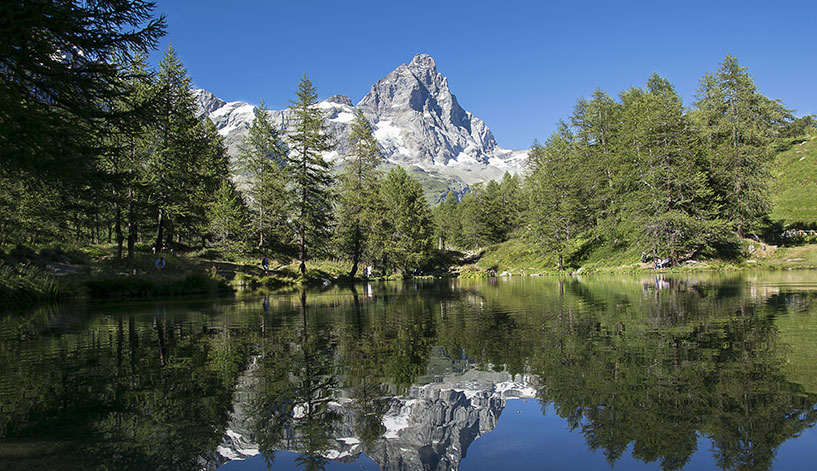 Lago blu a Cervinia