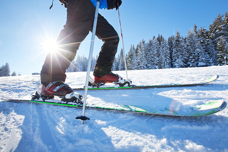 Cross country skiing in Breuil Cervinia